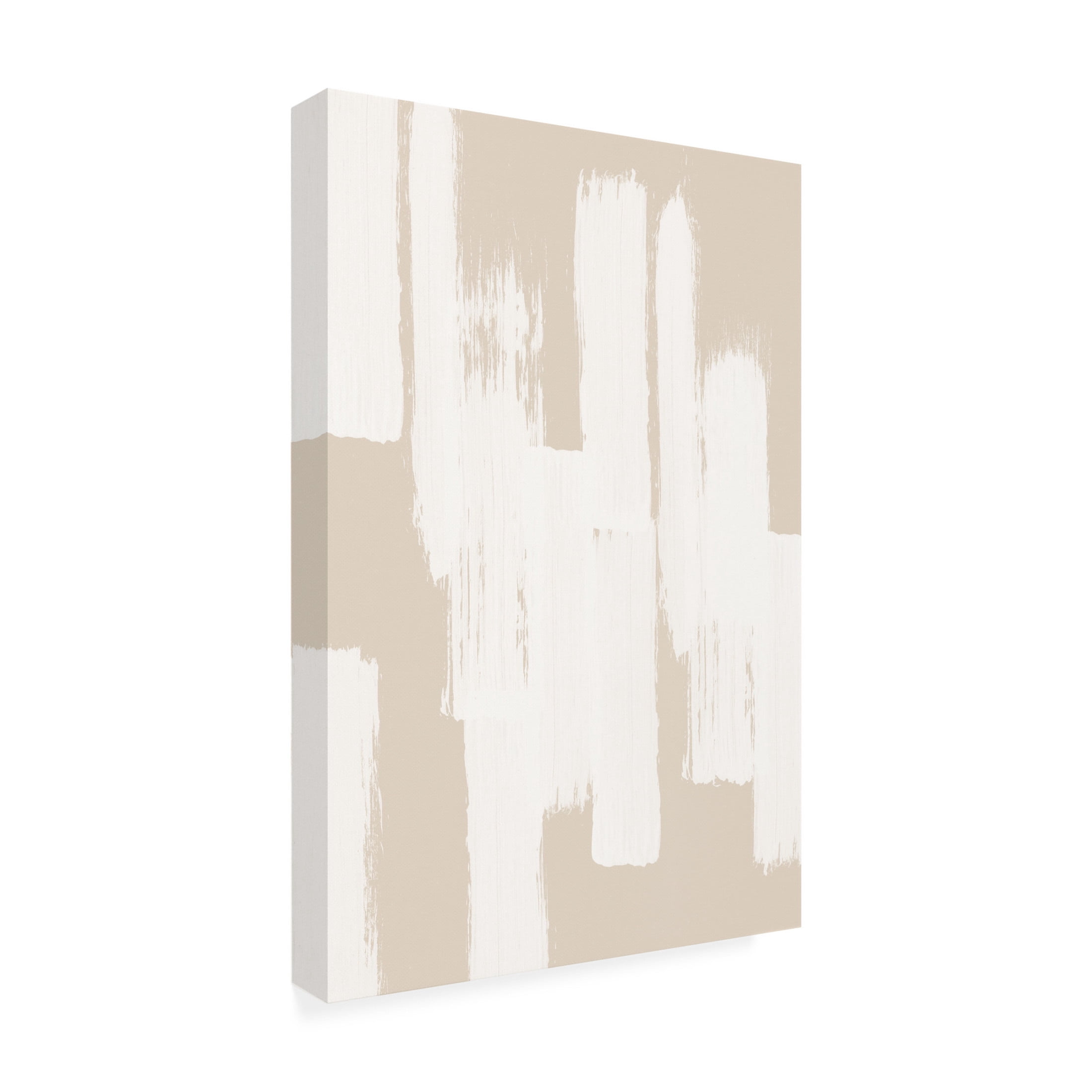 Trademark Fine Art Melloi Art Prints Beige Brush Strokes Canvas Wall Art