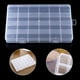 thumbnail image 3 of 24 Grid Transparent Plastic Rectangle Storage Box For Component Jewelry Box Bead Pills Organizer Nail Art Tip Case Container, 3 of 10