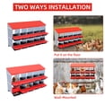 thumbnail image 3 of Chicken Nesting Box, 10 Compartment Roll Away Nesting Box for Eggs, Chicken Laying Box with Egg Collection, Cleanable Pull Out Hen Roosting Boxes, 3 of 8
