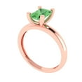 thumbnail image 2 of Solitaire Engagement Ring for Women - 1ct Simulated Green Diamond in 18K Rose Gold Promise Ring, 2 of 5