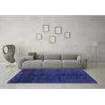 thumbnail image 3 of Ahgly Company Machine Washable Indoor Rectangle Abstract Blue Modern Area Rugs, 2' x 3', 3 of 4