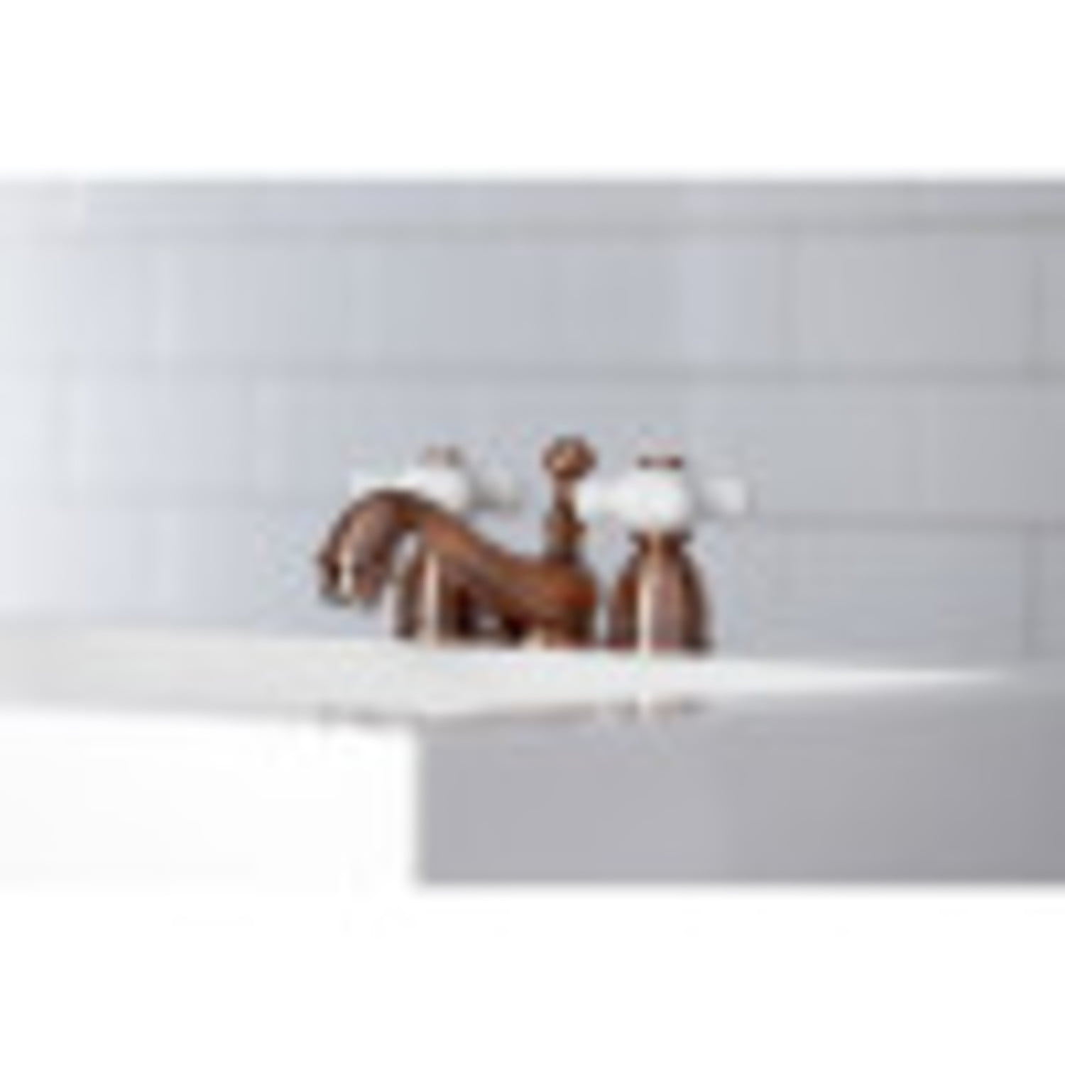 Kingston Brass KS395PXAC Restoration Mini-Widespread Bathroom Faucet, Antique Copper