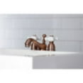 thumbnail image 4 of Kingston Brass KS395PXAC Restoration Mini-Widespread Bathroom Faucet, Antique Copper, 4 of 5