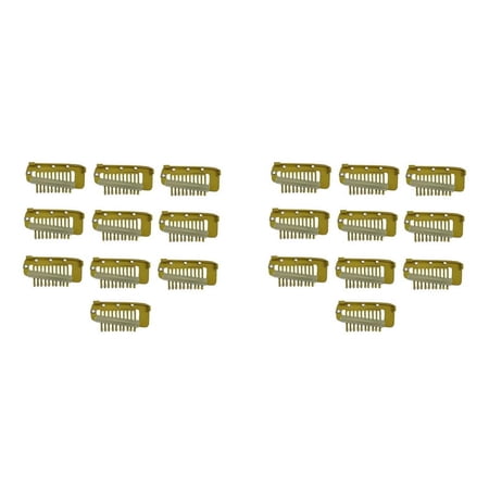 Pack of 20 Strong Chunni Clips with Pin, Easy to Use with Dupatta, Hijab & Tikka Setting Gold