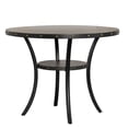 thumbnail image 2 of Benjara 48" Round Wood Counter Height Table with Flared Legs- Gray, 2 of 6