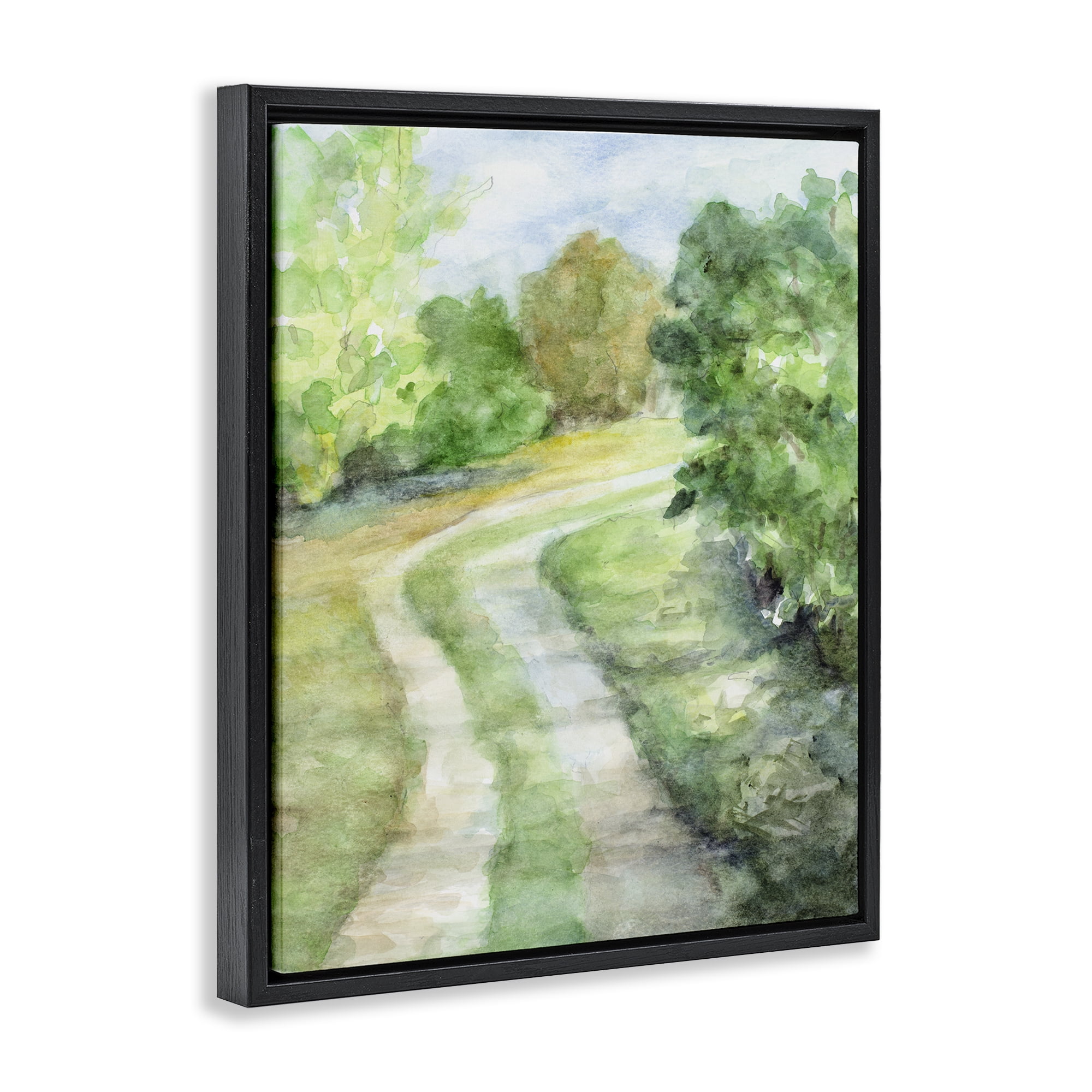 Stupell Industries Around The Bend Black Framed Floater Canvas Wall Art, design by Lanie Loreth