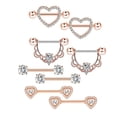 thumbnail image 5 of Minnieouse 8 piezas de anillos para pezones, accesorio de moda de acero inoxidable, hermosa joyería Sexy para Piercing, decoración de pecho para niña, Type2 NO2 Minnieouse CBP271250, 5 of 5