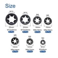 thumbnail image 2 of Uxcell 260 Pcs Internal Tooth Washers Set, 7 Sizes M3/M4/M5/M6/M8/M10/M12 Quick Star Locking Washers, 65Mn Steel, 2 of 6