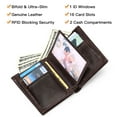 thumbnail image 4 of (2 pack) FALAN MULE Minimalist Wallets for Men Genuine Leather Bifold Wallet RFID Blocking Card Holder, 4 of 8