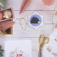 thumbnail image 6 of 3drose, Cute Hedgehog and Hearts Design Blue, 3 inch Snowflake Porcelain Ornament, 6 of 7