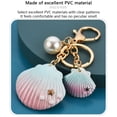 thumbnail image 4 of Women Bohemian Shell Keychain Hanging Decoration Portable Simple Design Keyring Shoulder Bag Key Holder Ornament Birthday Gift Blue, 4 of 9