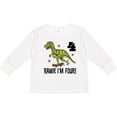 thumbnail image 3 of Inktastic 4th Birthday Party Dinosaur 4 Year Old Boys Long Sleeve Toddler T-Shirt, 3 of 5