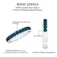 thumbnail image 5 of Rosec Jewels 1 CT Channel Set London Blue Topaz Eternity Band Ring, Blue Topaz and Gold Semi Eternity Band Ring, December Birthstone Eternity Band for Women, 10K White Gold, US 5.50, 5 of 6