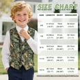 thumbnail image 7 of Garronmavis Green Camo Forest Boys Sleeveless Vests Lightweight Formal Dress Waistcoat Casual Coat Vest with Pockets Comfortable Formal Waistcoat Vests with Pockets for Boys 11-12, 7 of 7
