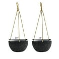 thumbnail image 5 of Hanging Planters for Outdoor Plants, 10 Inch Large Hanging Planter with Drain Holes, Indoor Hanging Flower Pots (Black, Set of 2), 5 of 5