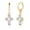 Gold Color, variant on New Fashion Tiny Small Cross Earring Female 14K Yellow Gold Cubic Zirconia Dangle Drop Earrings for Women Trendy Jewelry Gift