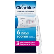 (4 pack) Clearblue Early Detection Pregnancy Test, 3 Count