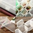 Glass Beads Grid Storage Box Case Jewelry Container Transparent DIY