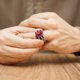 thumbnail image 1 of Anillos para mujer, regalos para mujer, acero inoxidable, diseño de calavera de diablo con personalidad, ojo para hombre y mujer, rompecabezas de bola., 1 of 4