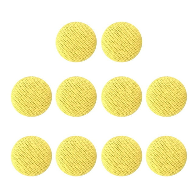 10 botones cubiertos de tela de 20 mm para bolsas de ropa, decoración para hacer tarjetas , Amarillo, talla única perfecl Botones cubiertos de tela