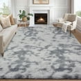 thumbnail image 3 of Fluffy Area Rug- Shag Area Rug for Living Room, Shaggy Large Indoor Thick Living Room Carpet with Non-Slip Backing, Soft Plush Carpet for Bedroom,9x12,Tie-dye Light Grey, 3 of 14