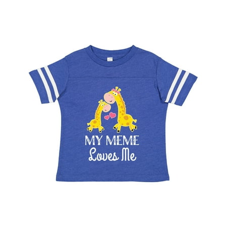 

Inktastic My Meme Grandma Loves Me Giraffe Gift Toddler Boy or Toddler Girl T-Shirt