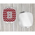 thumbnail image 4 of Letter B Chevron Crimson and Grey   Compact Mirror, 4 of 4