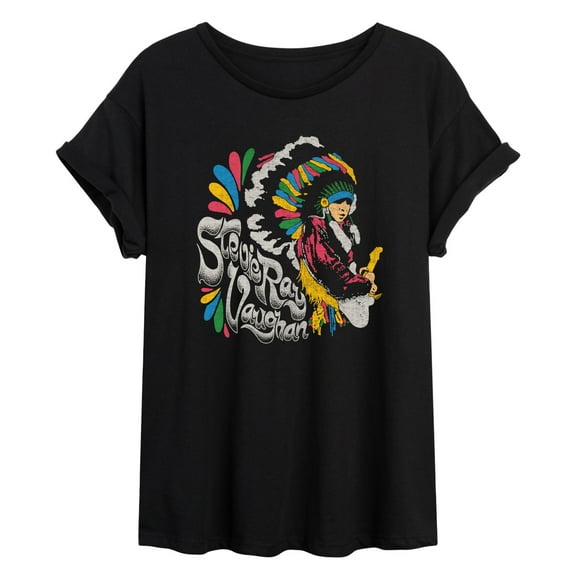 Stevie Ray Vaughan - Color Pop - Women's Oversized Graphic T-Shirt