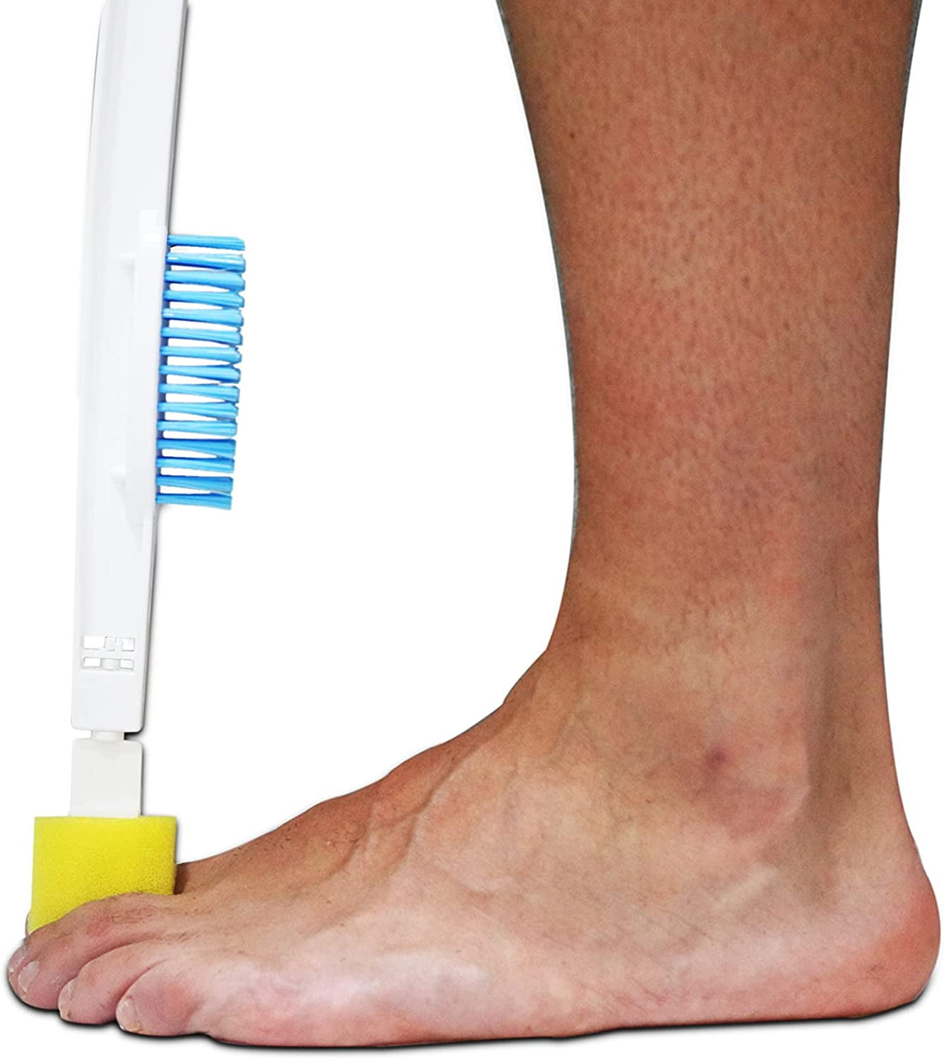 KMINA Long Handled Foot Brush and Toe Cleaner for Disabled, Foot