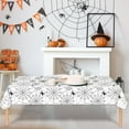 thumbnail image 2 of Nmdmisc Halloween Tablecloth Plastic,54" x 108" Rectangular Waterproof Spider Web Halloween Table Covers,Disposable Table Cloth for Halloween Dinners & Party Decorations, 2 of 4