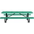 thumbnail image 4 of 8' Rectangular Picnic Table, Surface Mount, Green (96" Long), 4 of 7