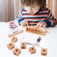 thumbnail image 3 of Bloques De Letras De Madera Para Niños, Alfabeto Giratorio Movible, Bloques A Juego, Palabras, Ortografía, Juguete De Lectura, Juguete Educativo Para Edades Tempranas Scienceny FN006924-01, 3 of 6