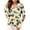 Yellow, variant on cocolona Womens Zipper Hoodies Long Sleeve Thumb Hole Printed Sweatshirts Casual Beach Vacation Sun Protection Tops