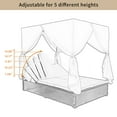 thumbnail image 5 of Harper & Bright Designs Outdoor Patio Rattan Daybed with Canopy and Overhead Curtains, Sunbed Daybed with Adjustable Seat and Cushions, Wicker Sunbed for Balcony Poolside Backyard, Beige, 5 of 13
