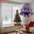 thumbnail image 3 of Metal Hanging Christmas Tree Wind Decorations - Intricate White Pattern Design for Yard & Garden Spinners - Festive Holiday Decor, 3 of 7