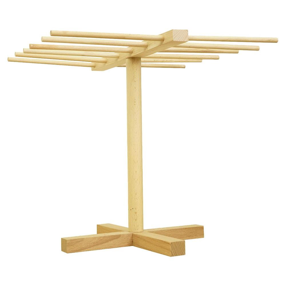 Tohuu Pasta Drying Rack Wooden Noodle Fisherman Pasta Holder with 12