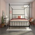 DHP Emerson Metal Canopy Bed in Full Size Frame in Black