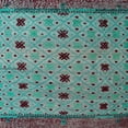 thumbnail image 1 of Ahgly Company Machine Washable Indoor Square Abstract Medium Aqua Marine Green Area Rugs, 8' Square, 1 of 7