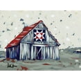 thumbnail image 2 of Augustine, Jodi 24x19 White Modern Wood Framed Museum Art Print Titled - Farm Pop Barn II-Quilt, 2 of 4