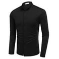 thumbnail image 3 of COOFANDY Men's Long Sleeve Button Up Dress Shirts - Athletic Fitted Slim Fit, 3 of 7