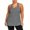 Gray, variant on Women's Plus Tank Top Scoop Neck Racerback Sleeveless Stretch Lightweight Shirt 3XL