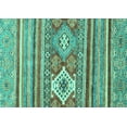 thumbnail image 1 of Ahgly Company Indoor Rectangle Abstract Turquoise Blue Modern Area Rugs, 3' x 5', 1 of 4