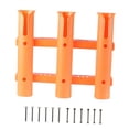 thumbnail image 2 of guohui 3 Tube Fishing Rod Holder Poles Rest Equipment Stand Gift Easy Setup Accessories orange, 2 of 8