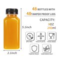 thumbnail image 2 of Botellas de jugo de plástico TOMNK 8 oz (240 ml) con tapas, juego de 48 piezas, 2 of 6