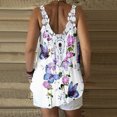 thumbnail image 4 of Tops for Women Tank Tops Vintage Printed Lace Crewneck Sleeveless Shirts Blouse Beach Vest Women's Summer Clothes, 4 of 7
