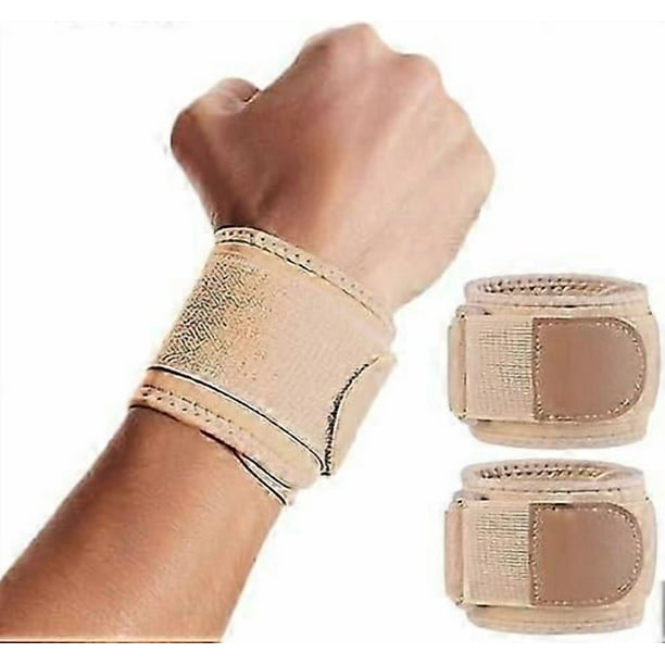 2 Pack Wrist Wraps for Sports Protection and Pain Relief, Adjustable Wrist Support Strap for Tendonitis, Working Out, Weightlifting,Strength Training