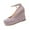 Light Purple, variant on Wedges for Women Closed Round Toe Ankle Strap Platform High Heel Wedge Pumps Dress Shoes Pink