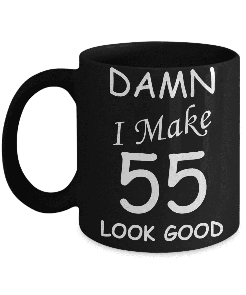 55th Birthday Happy Gift Present Idea For Men Women Ladies Dad Mum 55 Coffee Mug 