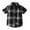 Black B, variant on Ashirexll Boys Tshirts, Boys Shirts, Fashion Boys' Casual Button Short Sleeve Checkered T-shirt