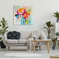 thumbnail image 3 of Stupell Industries Paint Drip Florals Botanical & Floral Painting Gallery Wrapped Canvas Art Print Wall Art, 30 x 30, 3 of 8